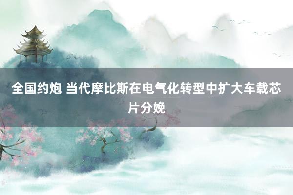 全国约炮 当代摩比斯在电气化转型中扩大车载芯片分娩